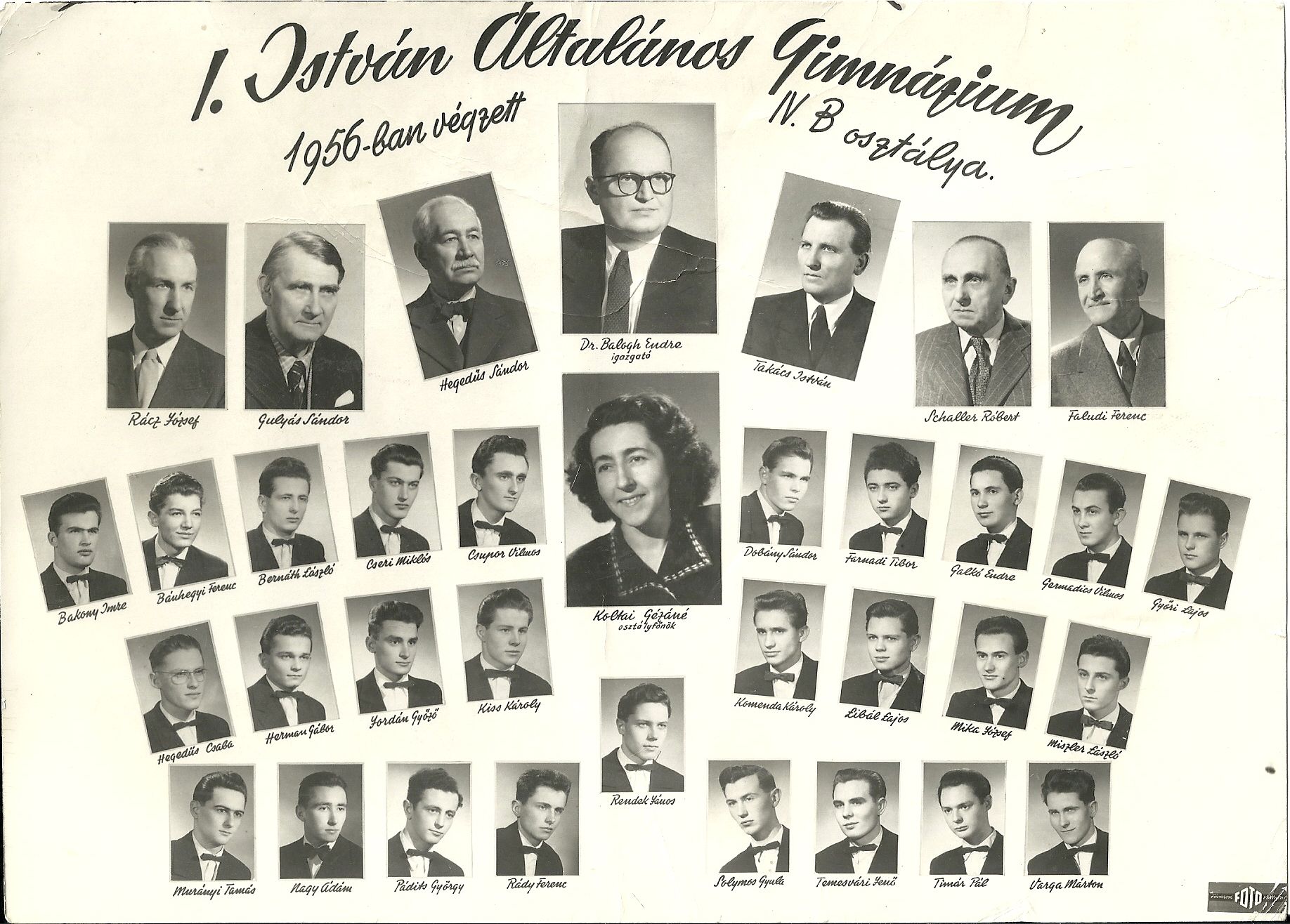 Az 1952 - 1956-os b osztály
