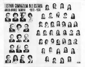 Az 1970 - 1974 -es a osztály