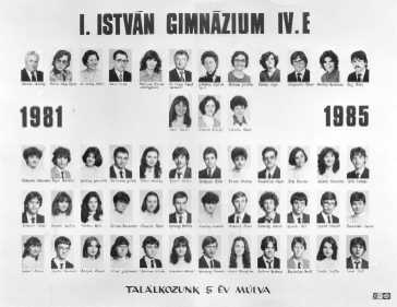 Az 1981 - 1985-ös e osztály